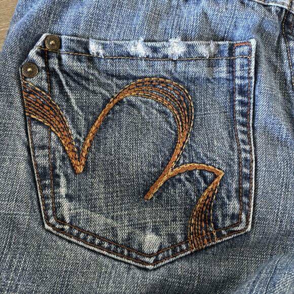 VTG Mark Ecko Jeans Mens 32x30 Y2K No 72 Times Square Blue Regular Cut Skull - Picture 13 of 15